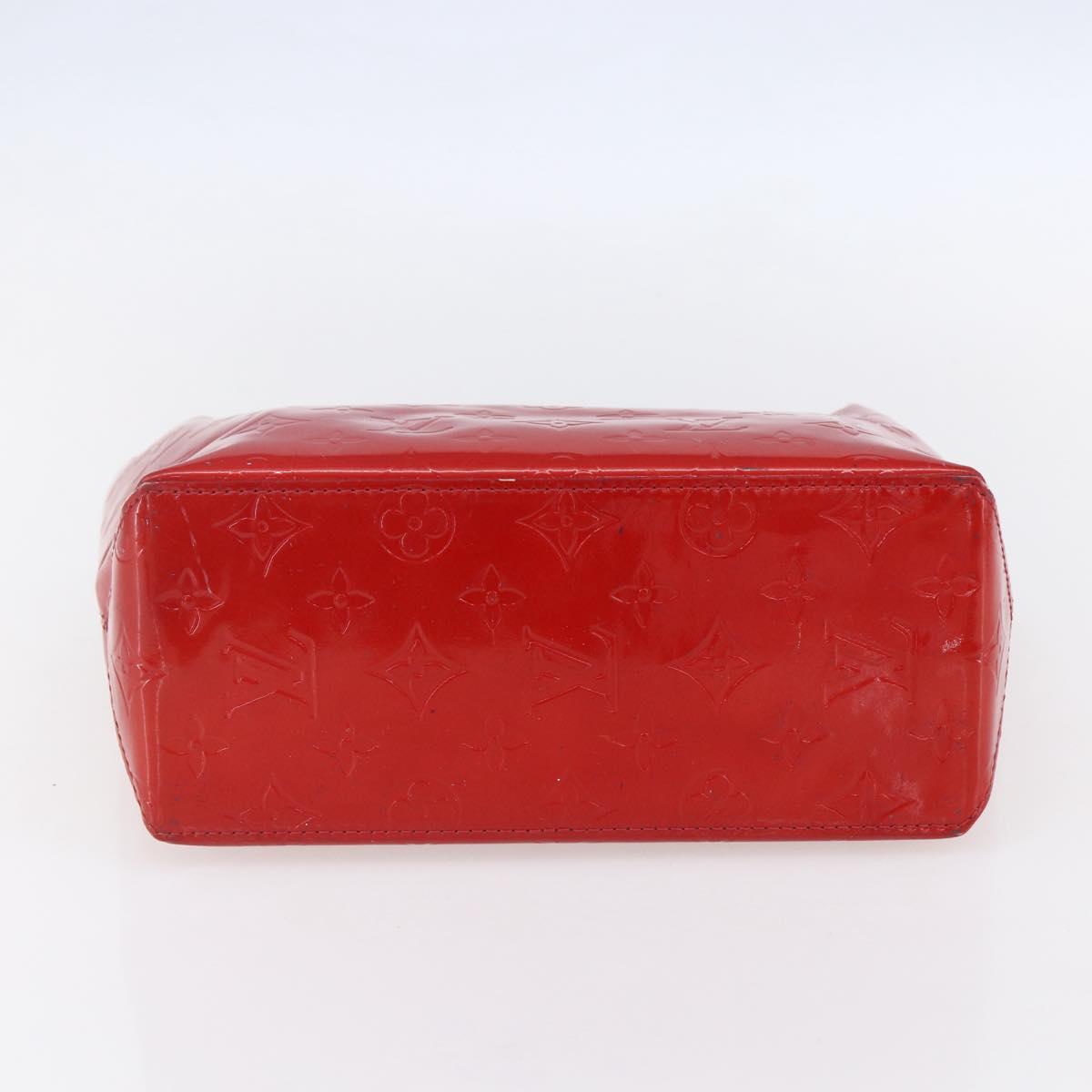 LOUIS VUITTON Monogram Vernis Reade PM Hand Bag Red Rouge M91088 LV Auth ka280