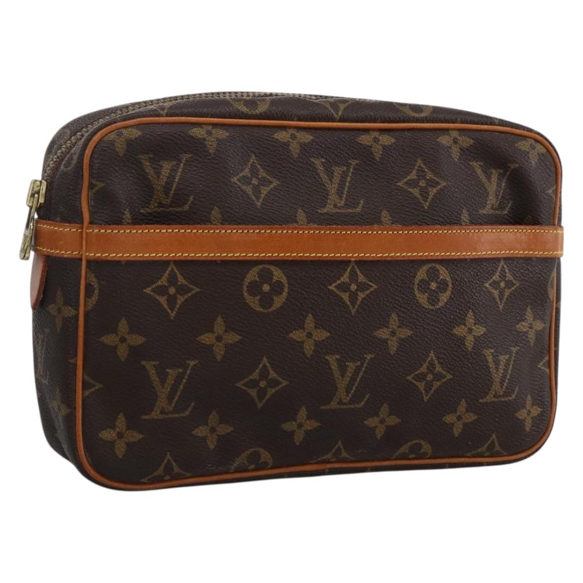 LOUIS VUITTON Monogram Compiegne 23 Clutch Bag M51847 LV Auth ka2802