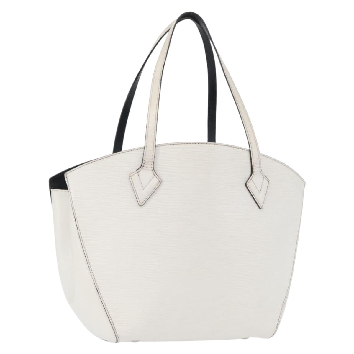 LOUIS VUITTON Epi Saint Jacques Hand Bag White M50045 LV Auth ka2804