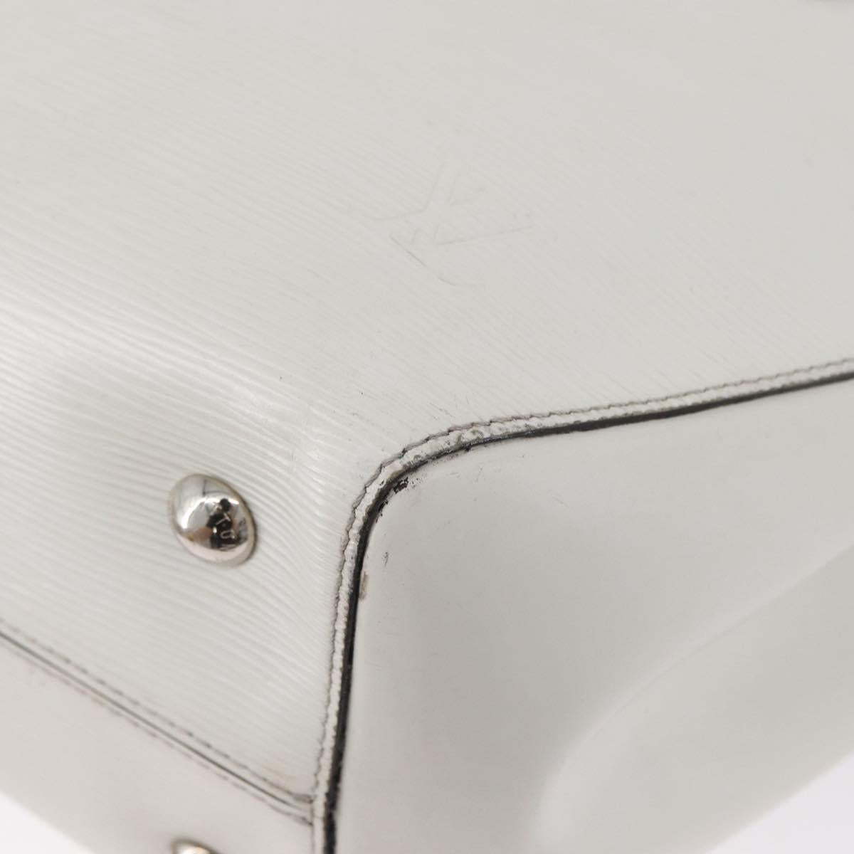 LOUIS VUITTON Epi Saint Jacques Hand Bag White M50045 LV Auth ka2804