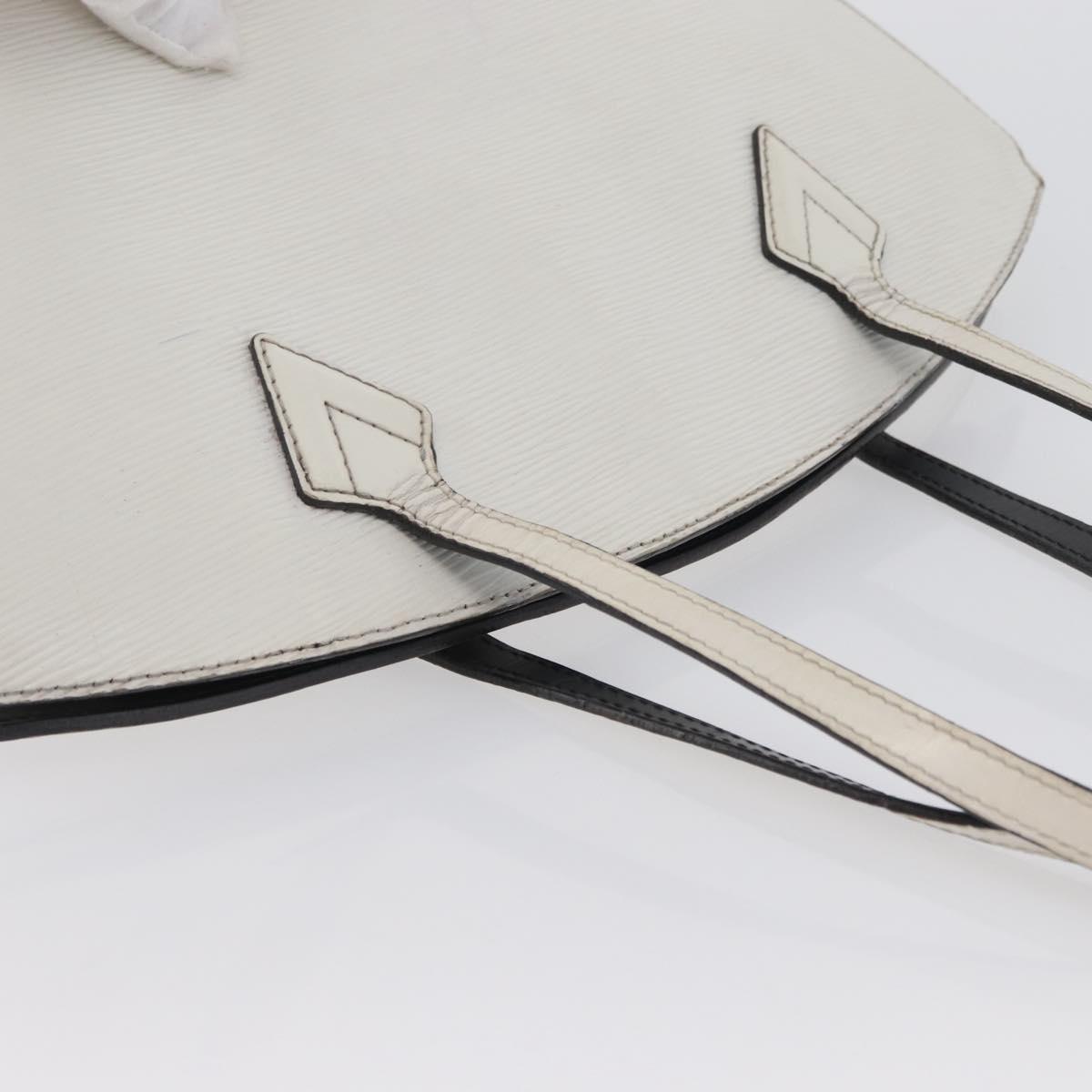 LOUIS VUITTON Epi Saint Jacques Hand Bag White M50045 LV Auth ka2804