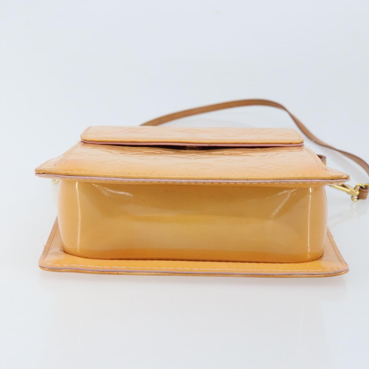LOUIS VUITTON Monogram Vernis Motto Pouch Marshmallow Pink M91312 LV Auth ka2806