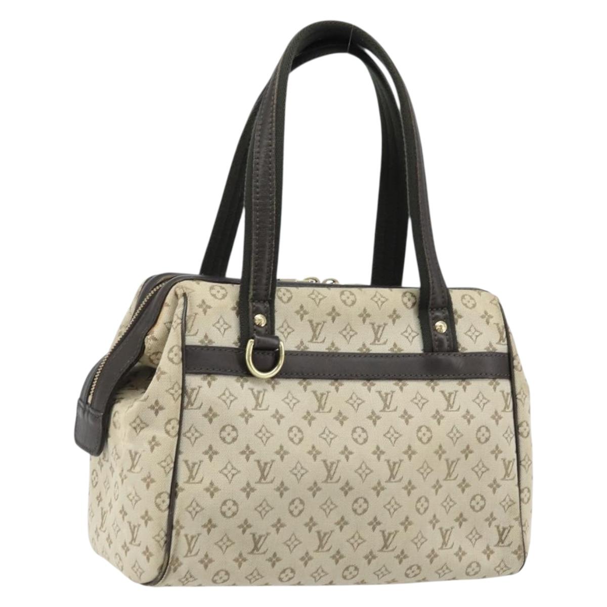 LOUIS VUITTON Monogram Mini Josephine PM Hand Bag Khaki M92215 LV Auth ka2807