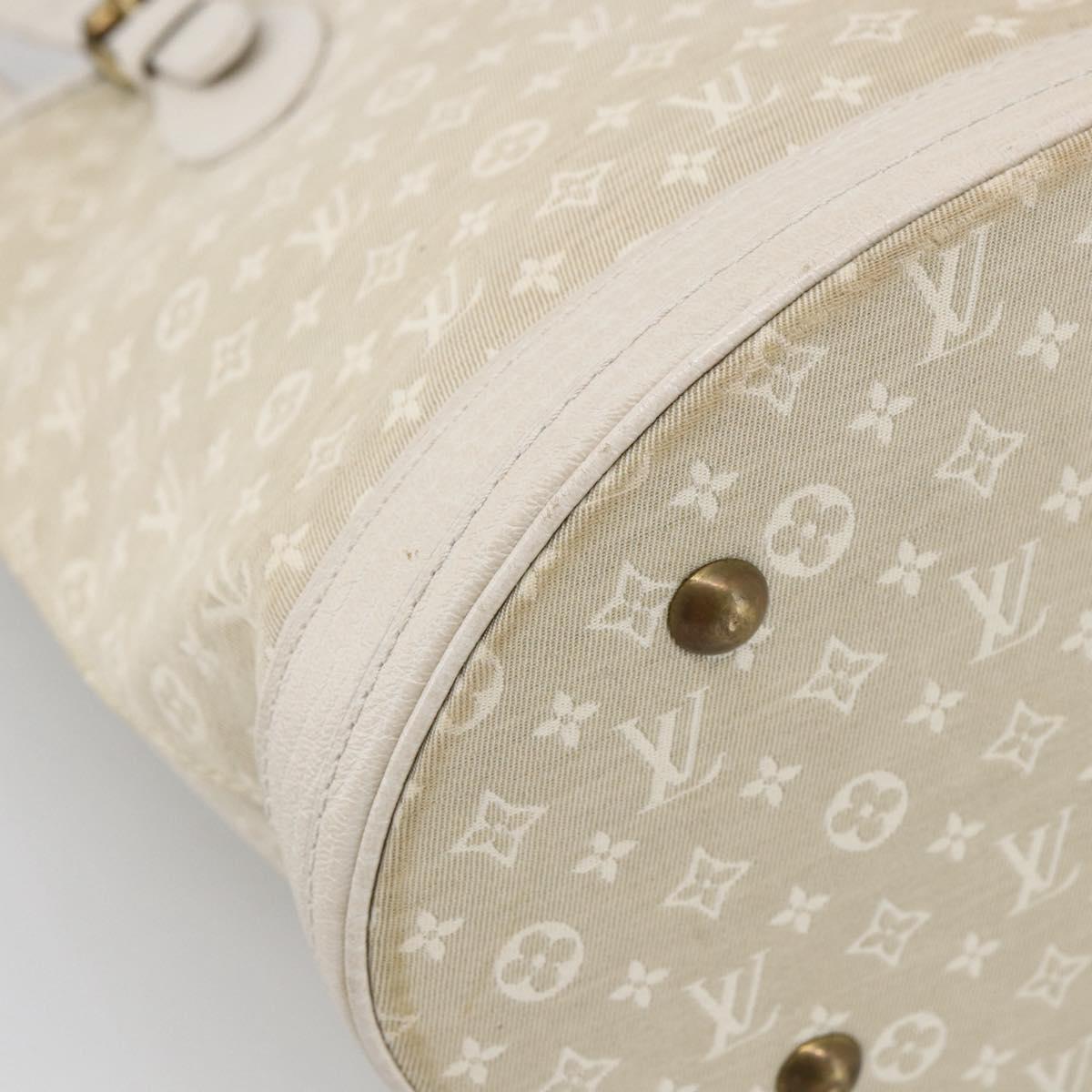 LOUIS VUITTON Monogram Mini Lin Bucket PM Shoulder Bag Dunne M95316 Auth ka2813