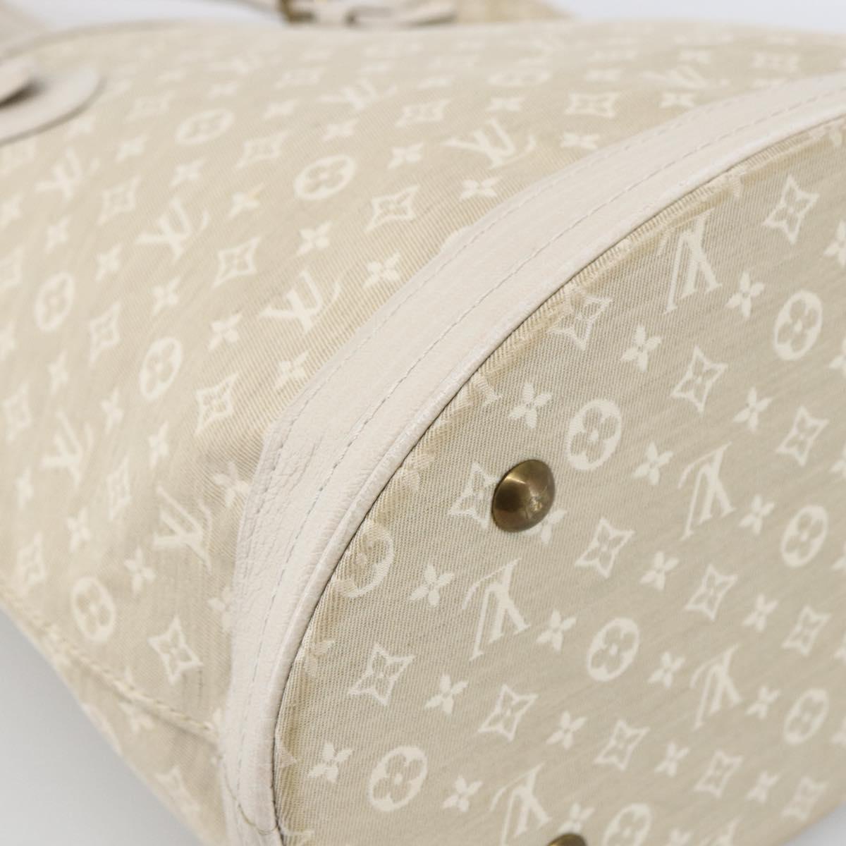 LOUIS VUITTON Monogram Mini Lin Bucket PM Shoulder Bag Dunne M95316 Auth ka2813