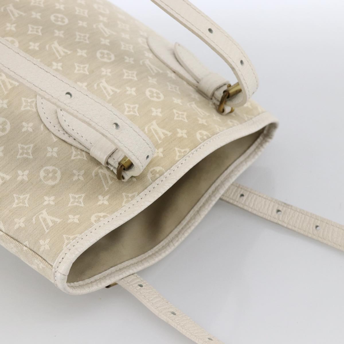 LOUIS VUITTON Monogram Mini Lin Bucket PM Shoulder Bag Dunne M95316 Auth ka2813