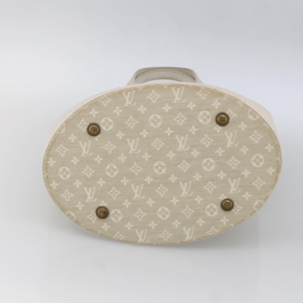 LOUIS VUITTON Monogram Mini Lin Bucket PM Shoulder Bag Dunne M95316 Auth ka2813