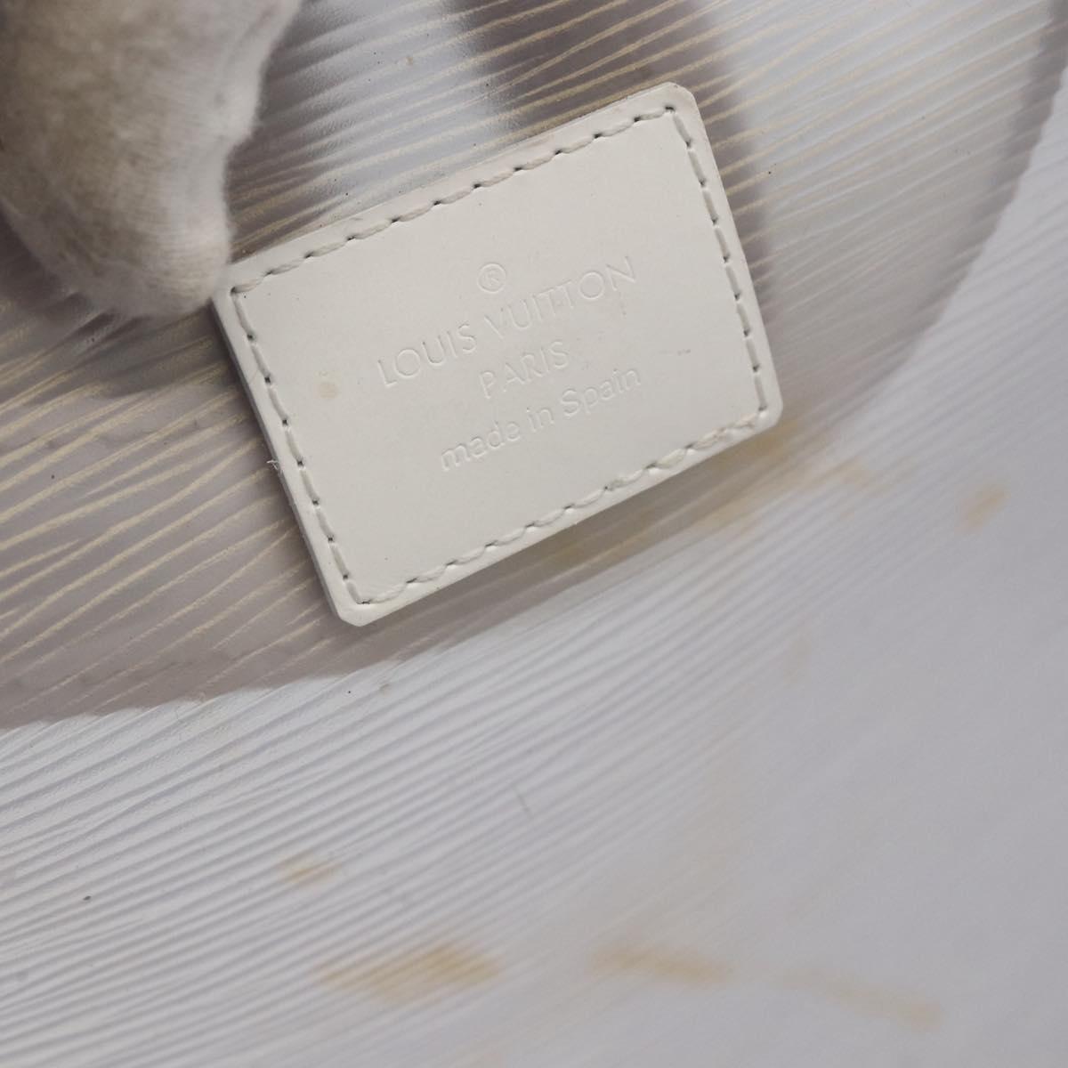 LOUIS VUITTON Epi Plage Via Bag Vinyl Leather Clear White M92153 LV Auth ka2814