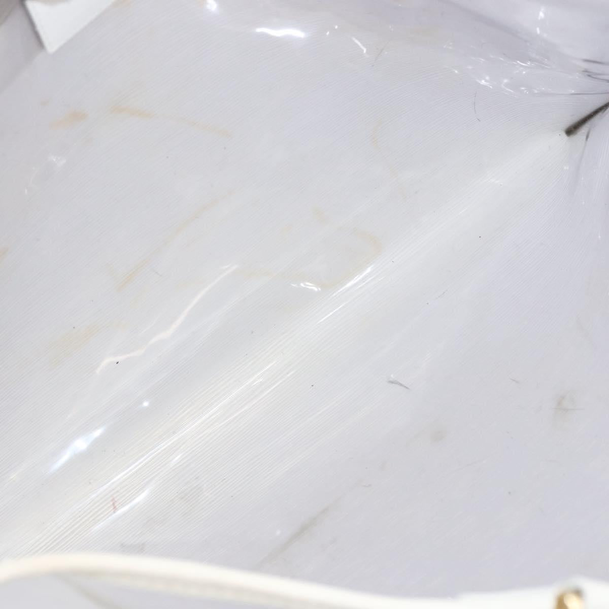 LOUIS VUITTON Epi Plage Via Bag Vinyl Leather Clear White M92153 LV Auth ka2814