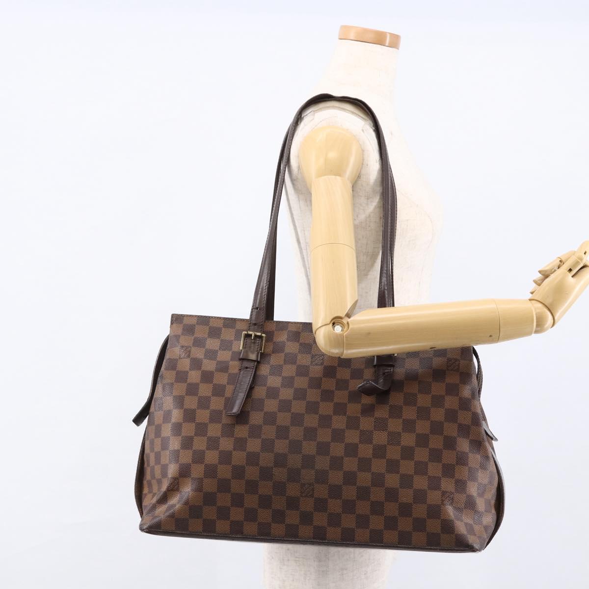 LOUIS VUITTON Damier Ebene Chelsea Tote Bag N51119 LV Auth ka2815