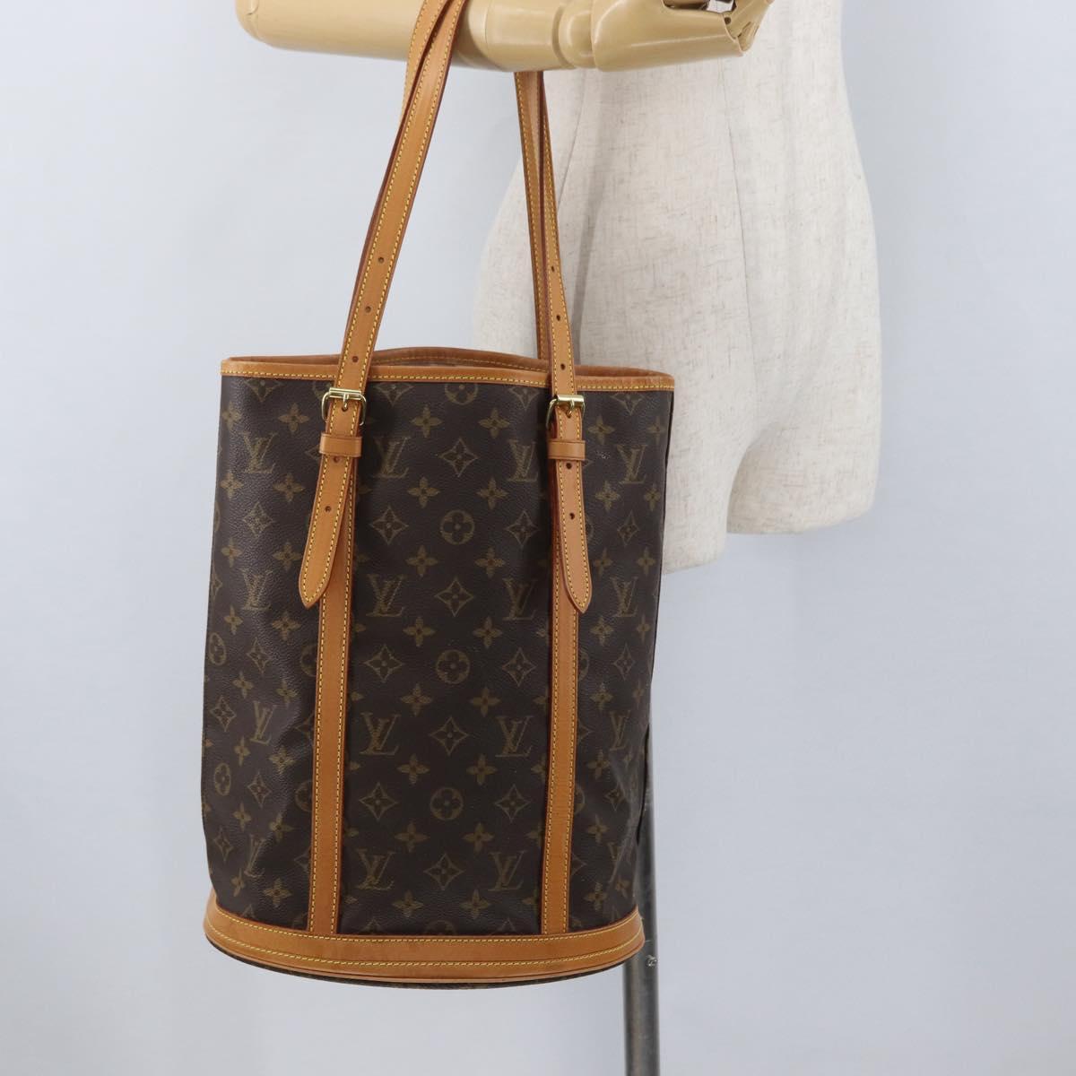 LOUIS VUITTON Monogram Bucket GM Shoulder Bag M42236 LV Auth ka2817