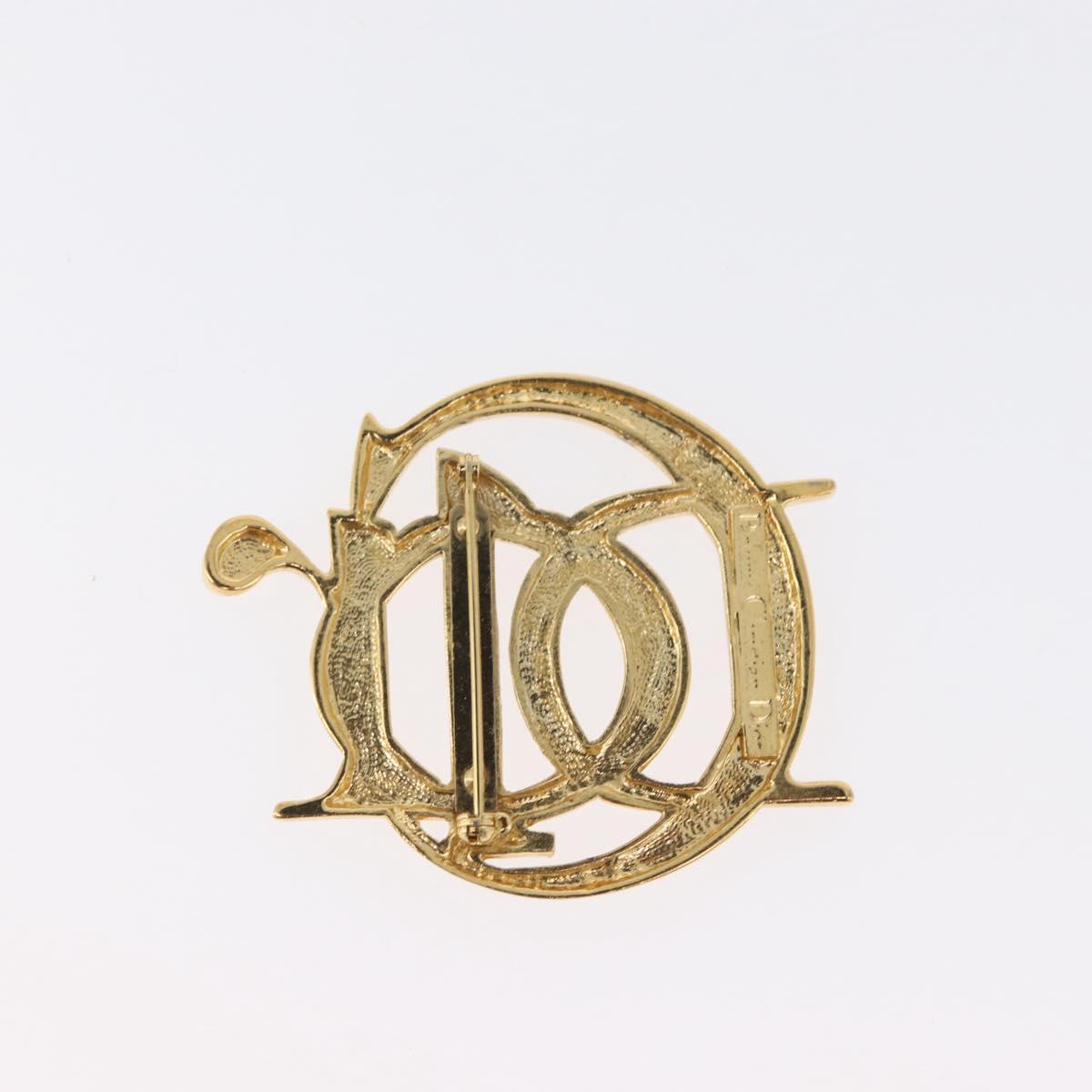 Christian Dior Necklace Brooch metal 3 Set Gold Tone Auth ka2819