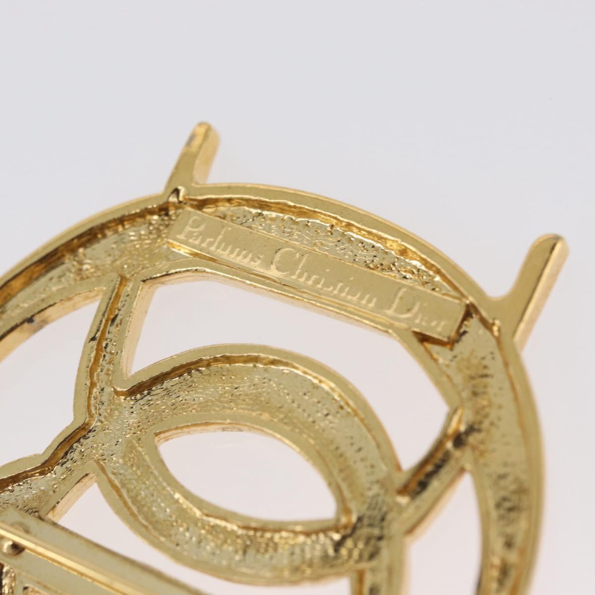 Christian Dior Necklace Brooch metal 3 Set Gold Tone Auth ka2819