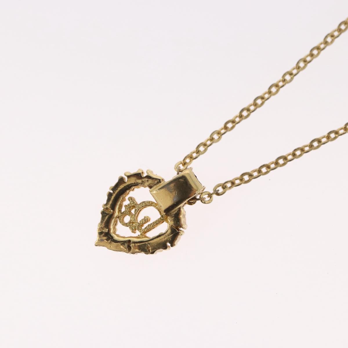 Christian Dior Necklace Brooch metal 3 Set Gold Tone Auth ka2819