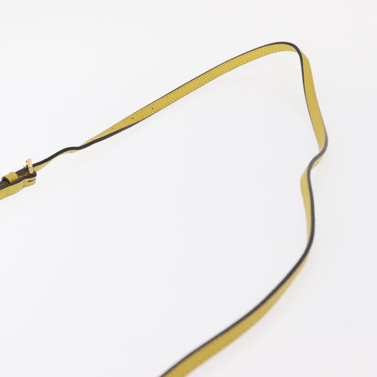 BURBERRY Shoulder Bag Leather Yellow gold Auth ka283