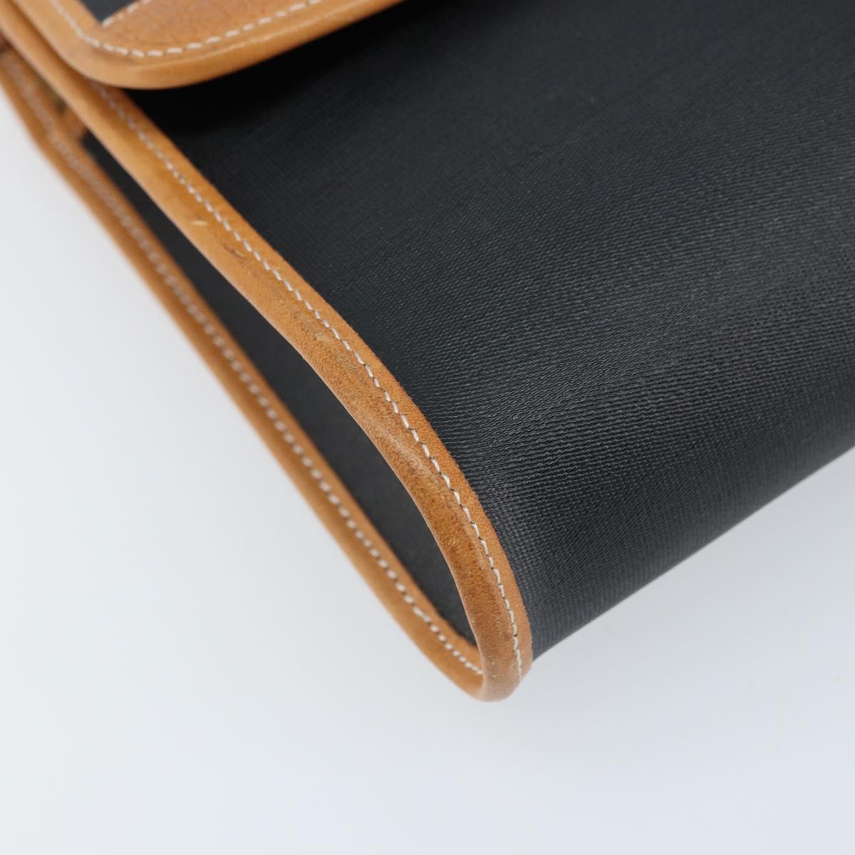 Christian Dior Shoulder Bag Nylon Black Gold Auth ka2831