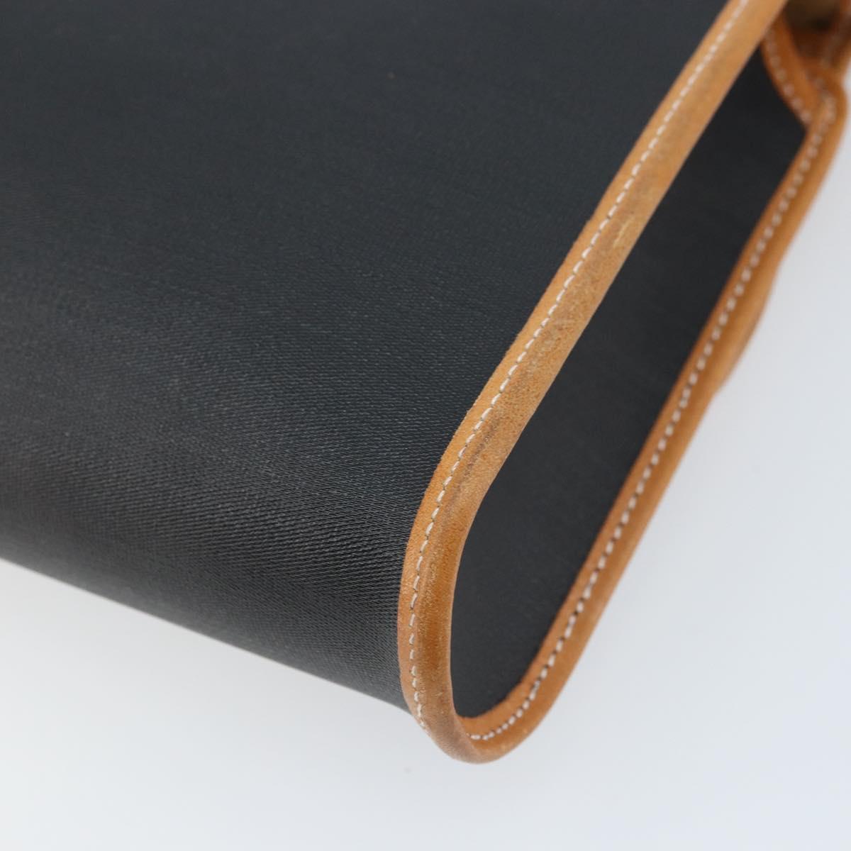 Christian Dior Shoulder Bag Nylon Black Gold Auth ka2831