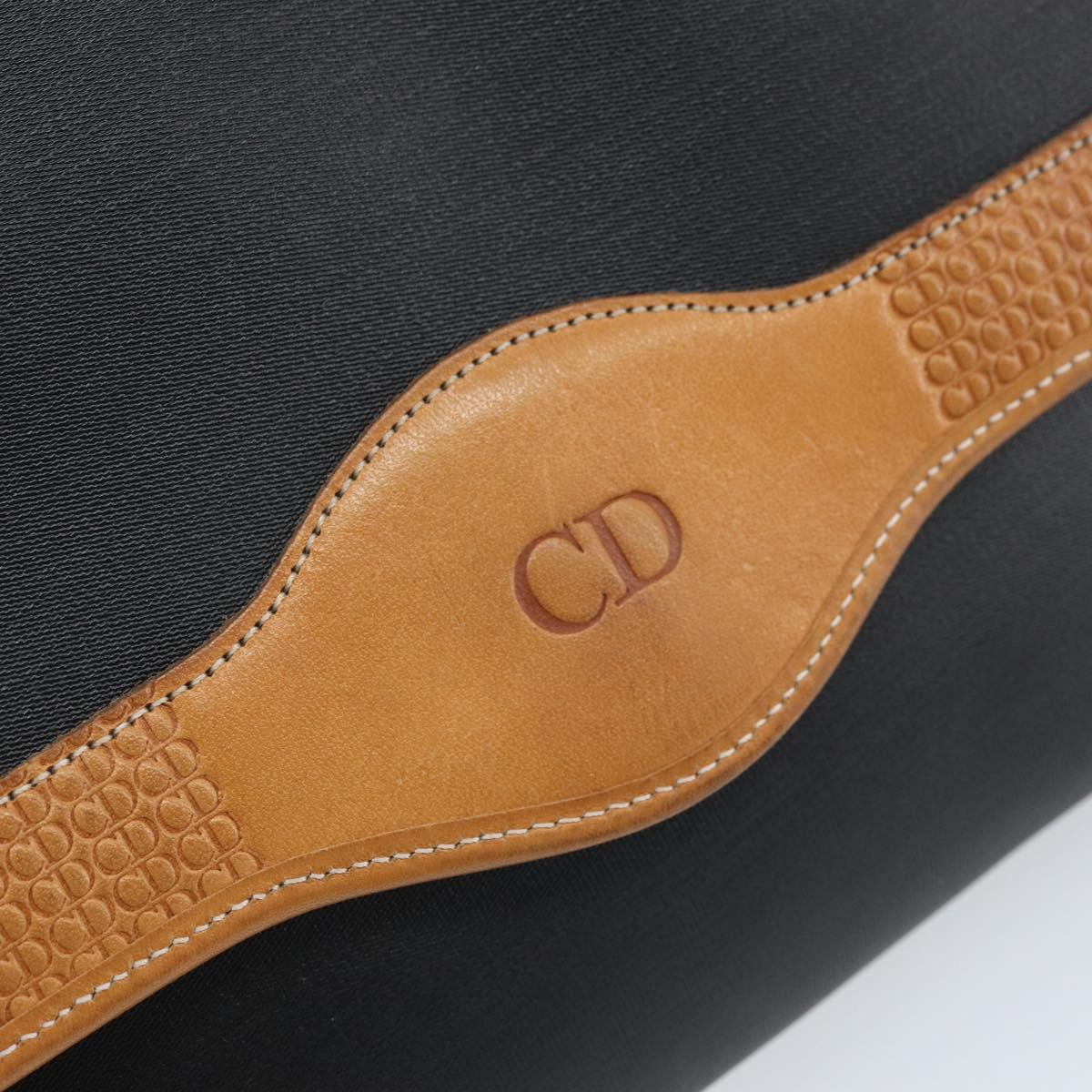 Christian Dior Shoulder Bag Nylon Black Gold Auth ka2831