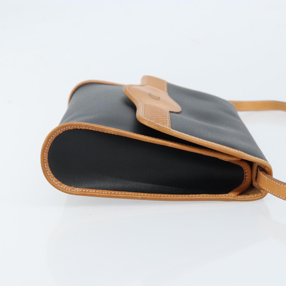 Christian Dior Shoulder Bag Nylon Black Gold Auth ka2831