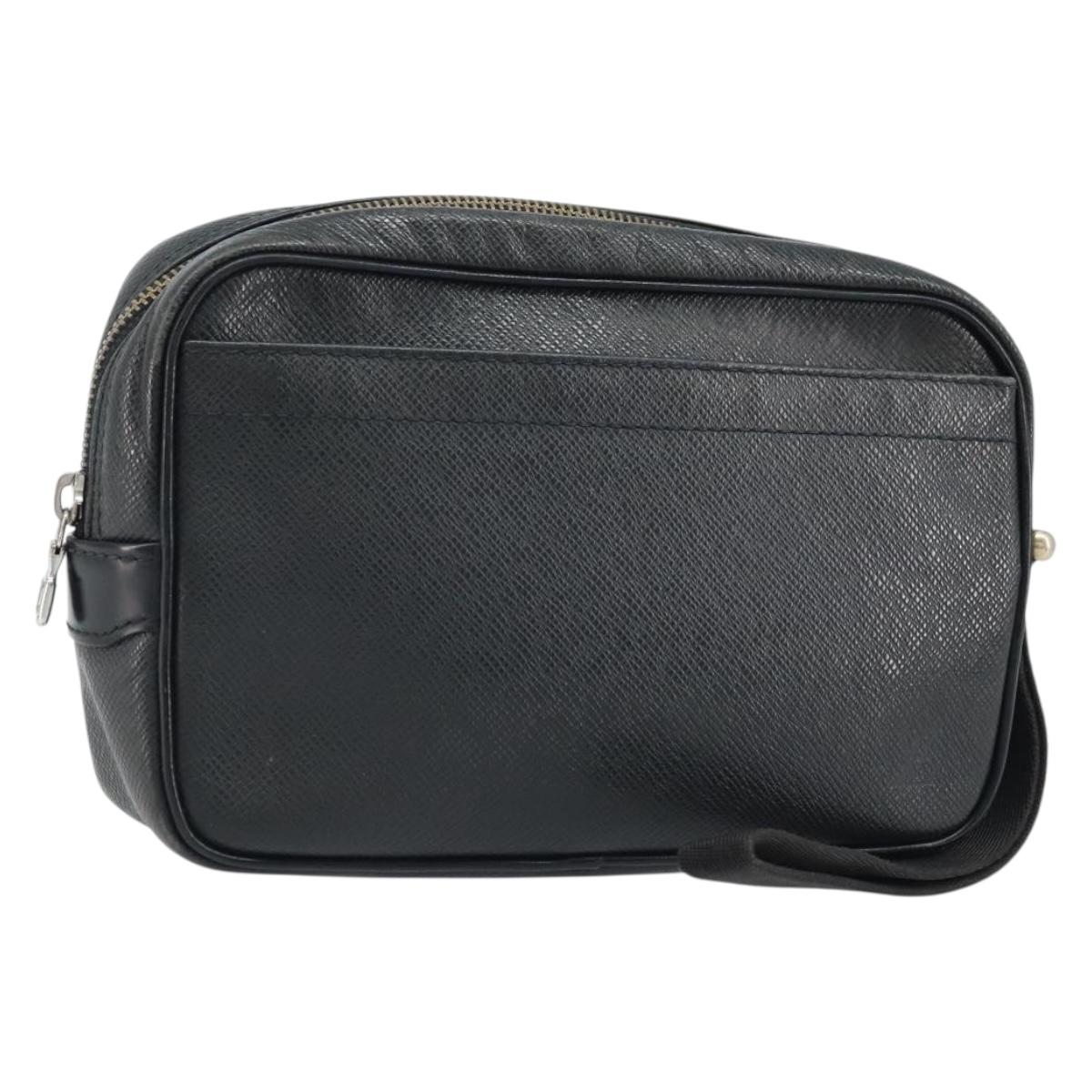 LOUIS VUITTON Taiga Karga Clutch Bag Ardoise M30812 LV Auth ka2832
