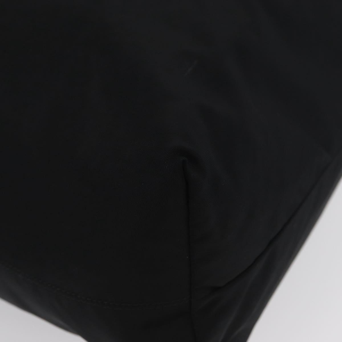 CELINE Circle Tote Bag Nylon Black Gold Auth ka2834