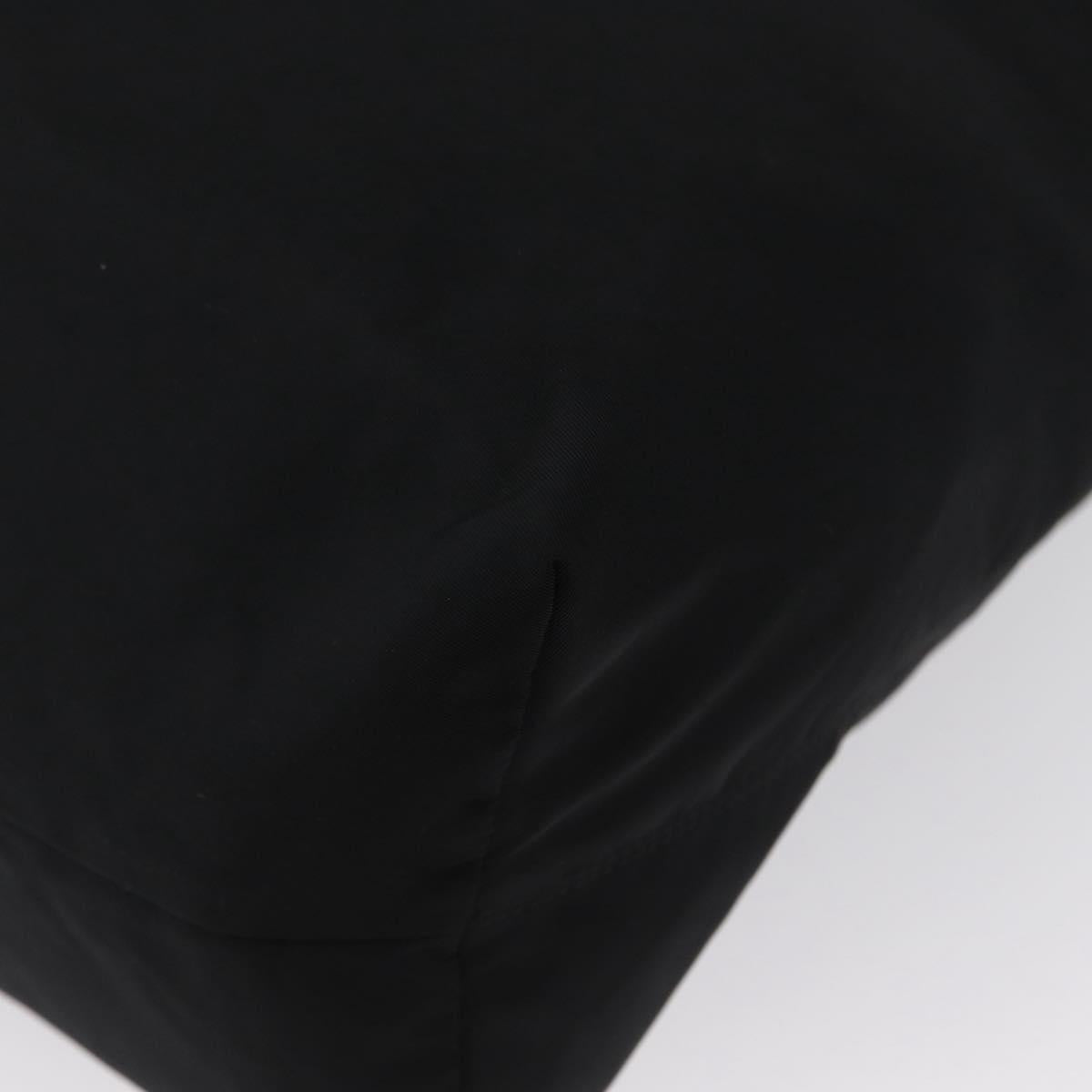 CELINE Circle Tote Bag Nylon Black Gold Auth ka2834
