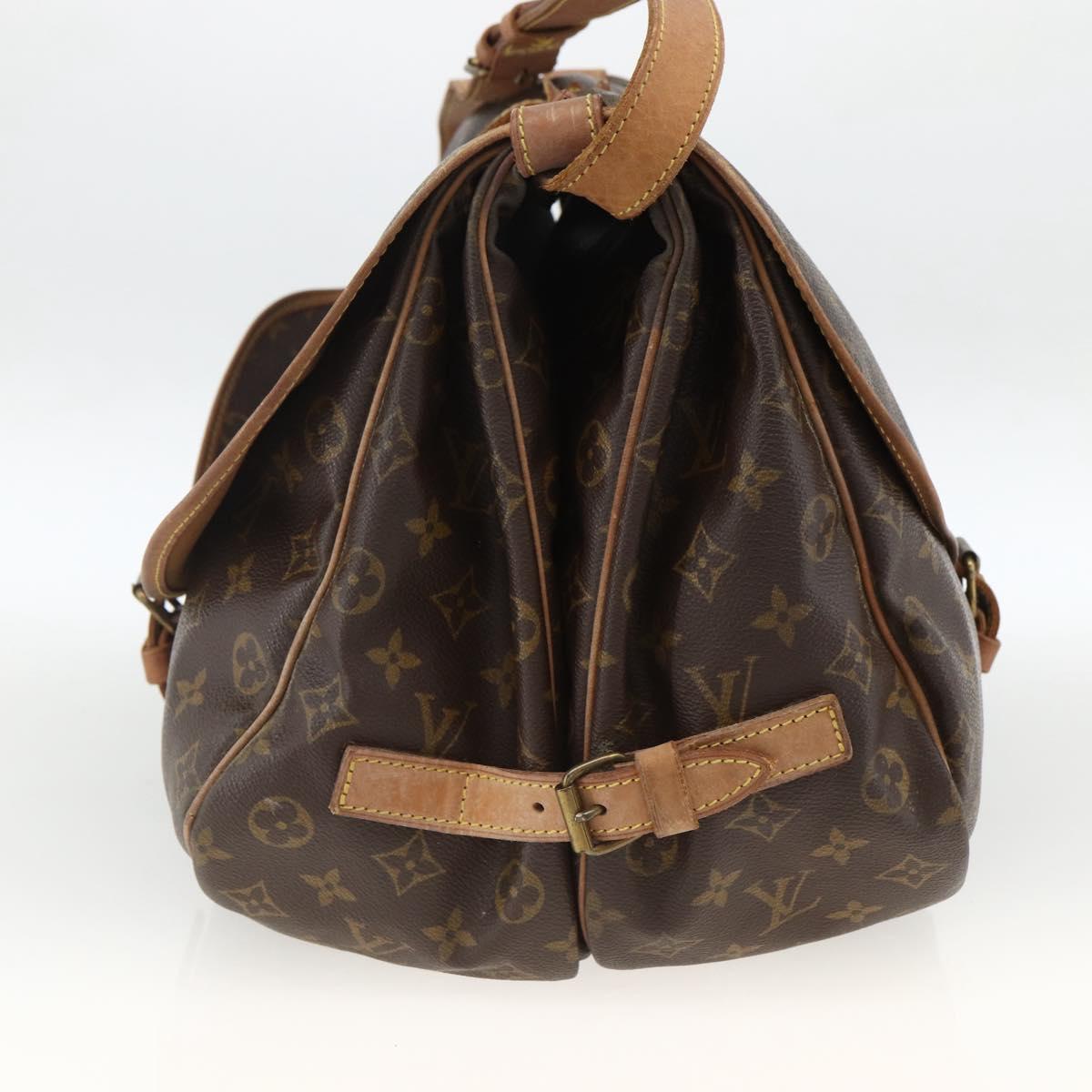 LOUIS VUITTON Monogram Saumur 35 Shoulder Bag M42254 LV Auth ka2845