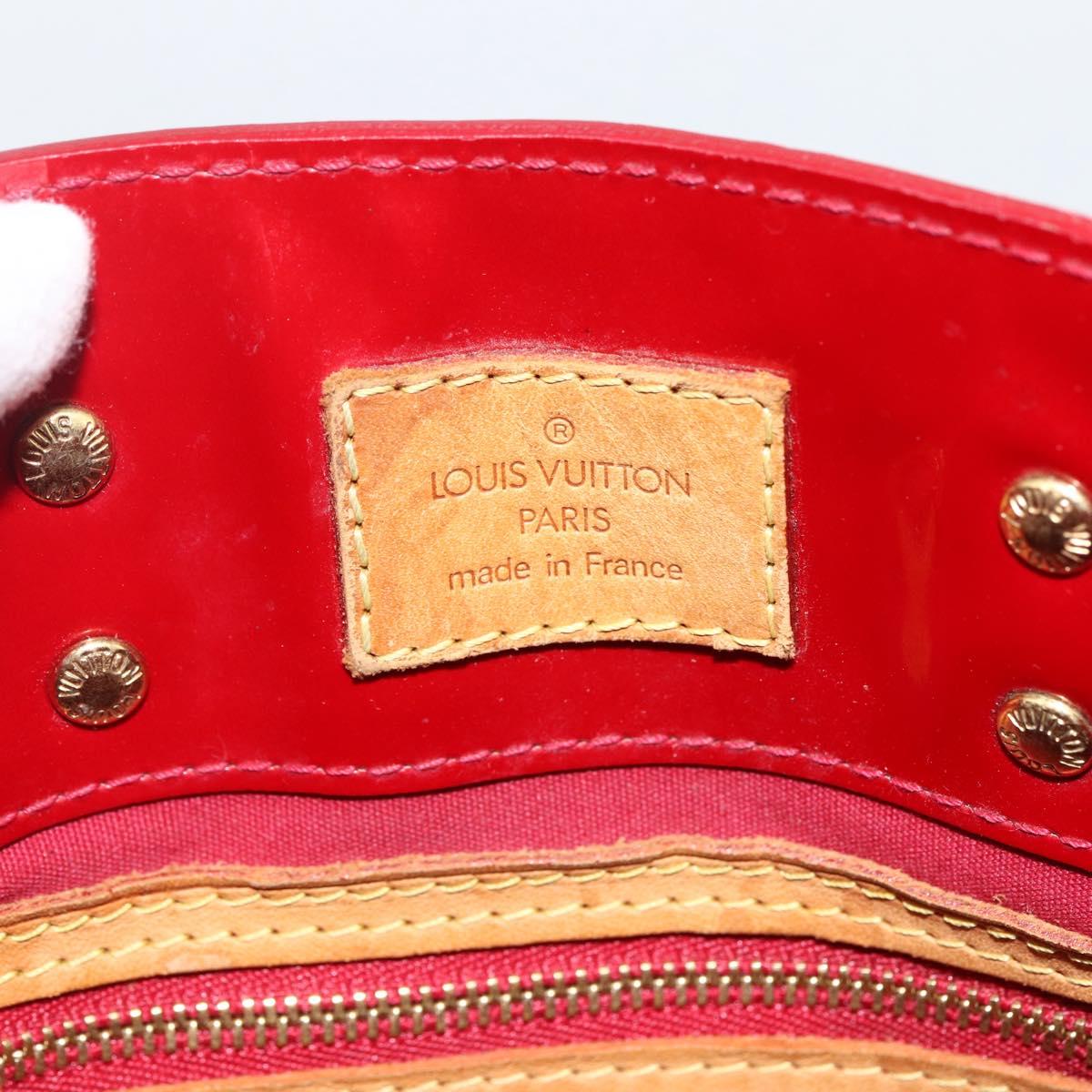 LOUIS VUITTON Monogram Vernis Reade PM Hand Bag Red Rouge M91088 LV Auth ka2852