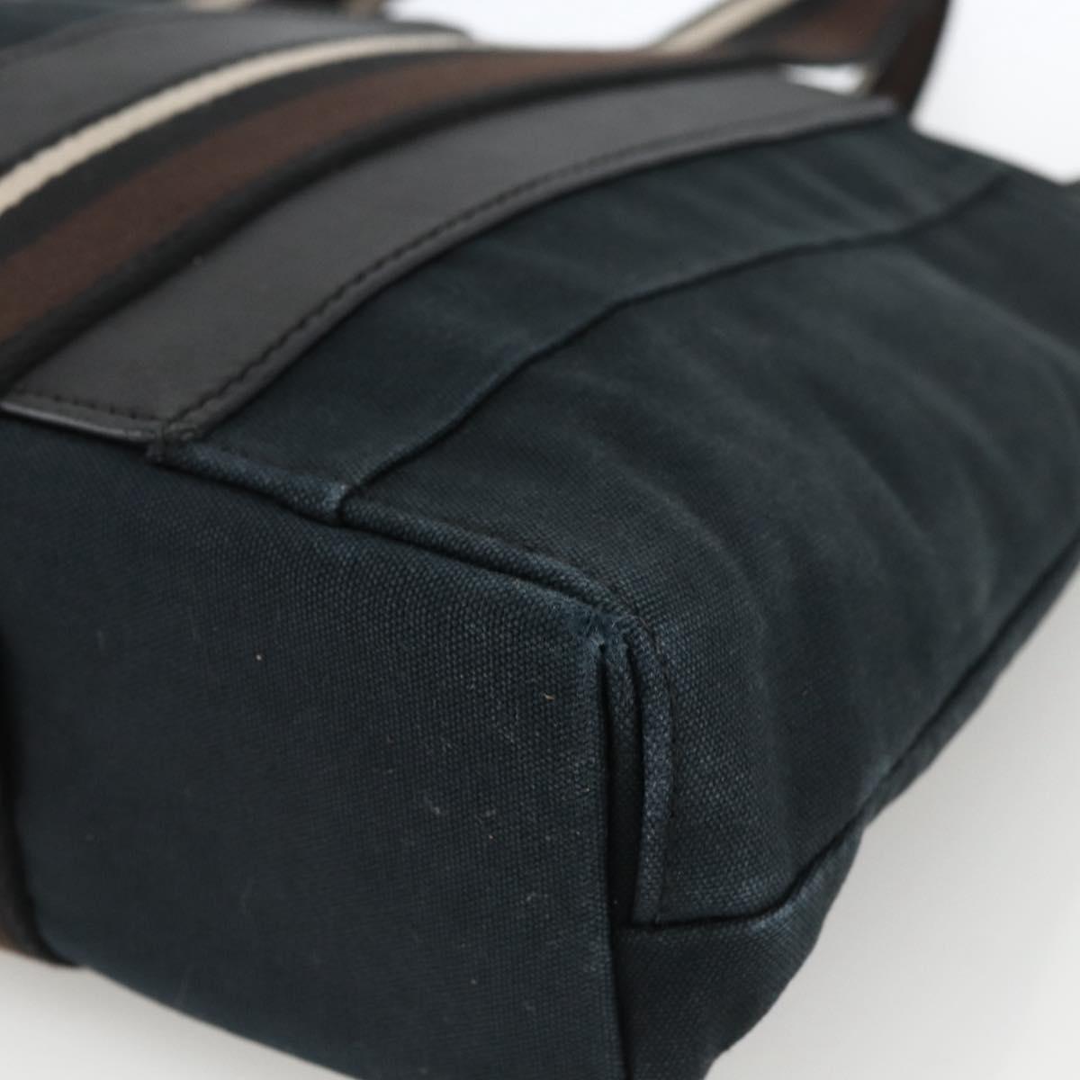 HERMES Toroca Horizontal MM Tote Bag Canvas Black Auth ka2856