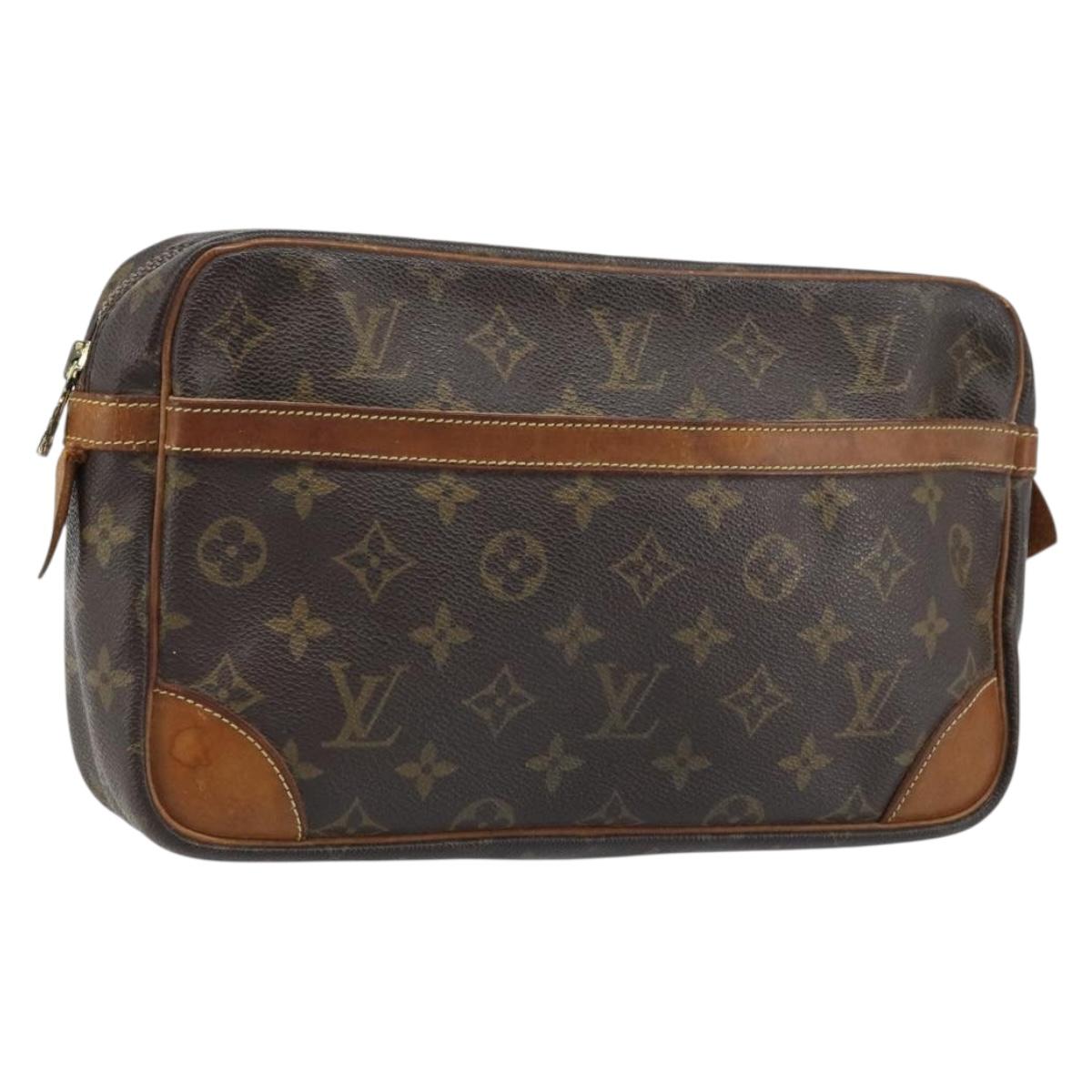 LOUIS VUITTON Monogram Compiegne 28 Clutch Bag M51845 LV Auth ka2859