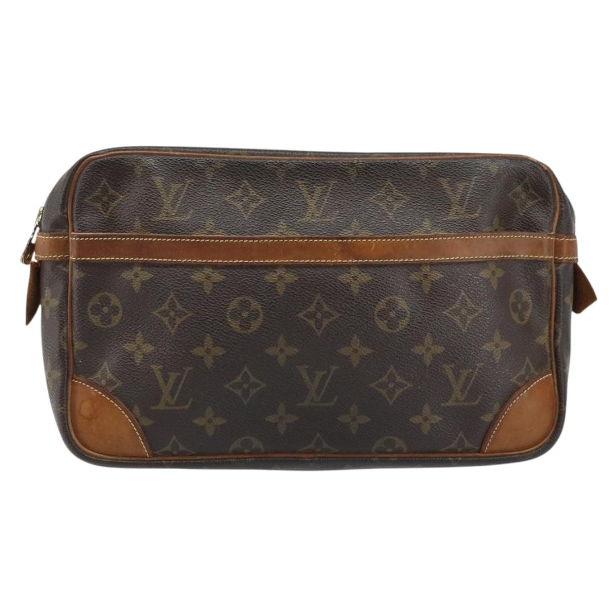 LOUIS VUITTON Monogram Compiegne 28 Clutch Bag M51845 LV Auth ka2859