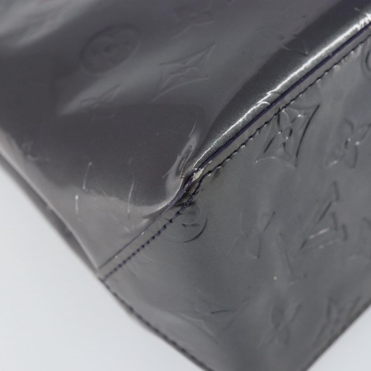 LOUIS VUITTON Monogram Vernis Reade PM Hand Bag Indigo Blue M91335 LV Auth ka286