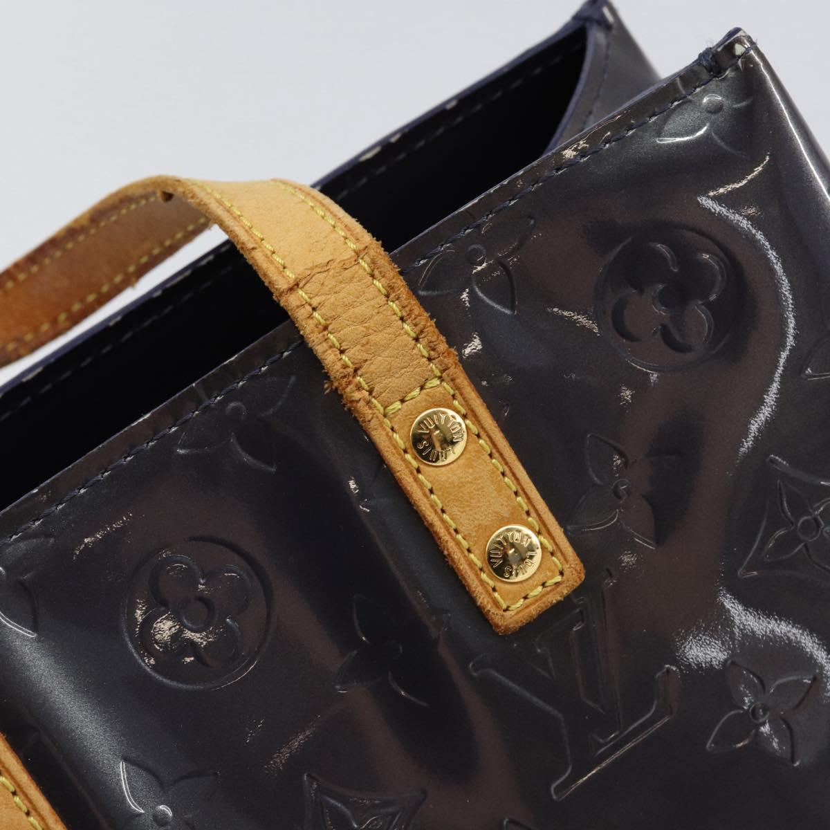 LOUIS VUITTON Monogram Vernis Reade PM Hand Bag Indigo Blue M91335 LV Auth ka286