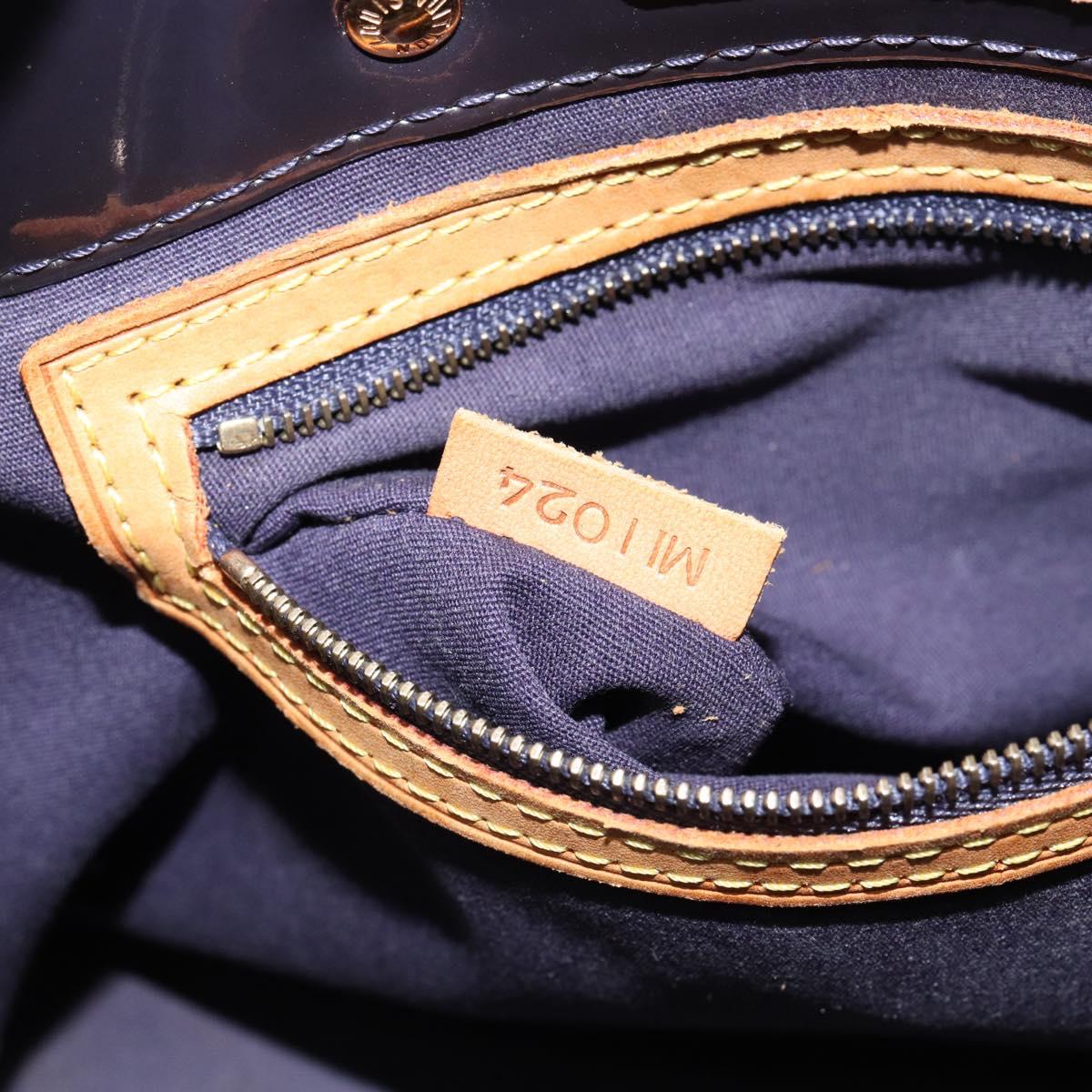 LOUIS VUITTON Monogram Vernis Reade PM Hand Bag Indigo Blue M91335 LV Auth ka286
