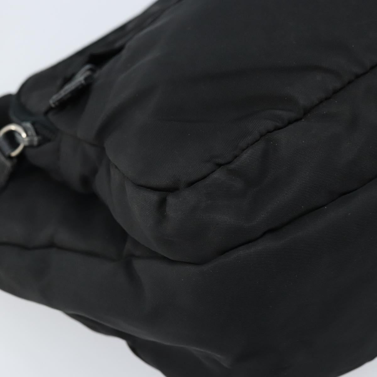 PRADA Shoulder Bag Nylon Black Silver Auth ka2860