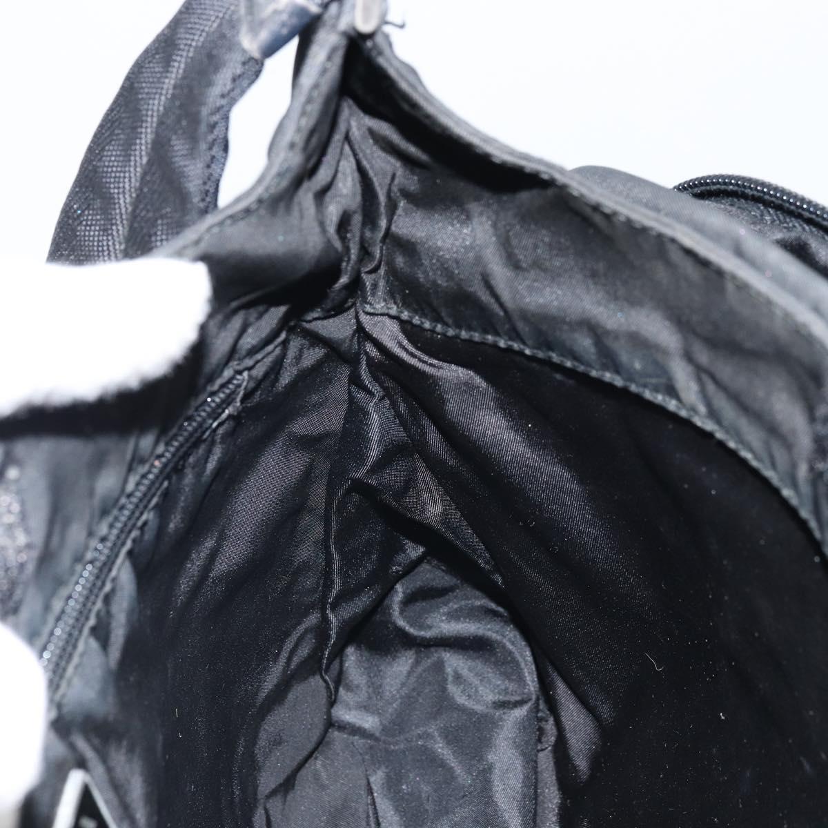 PRADA Shoulder Bag Nylon Black Silver Auth ka2860