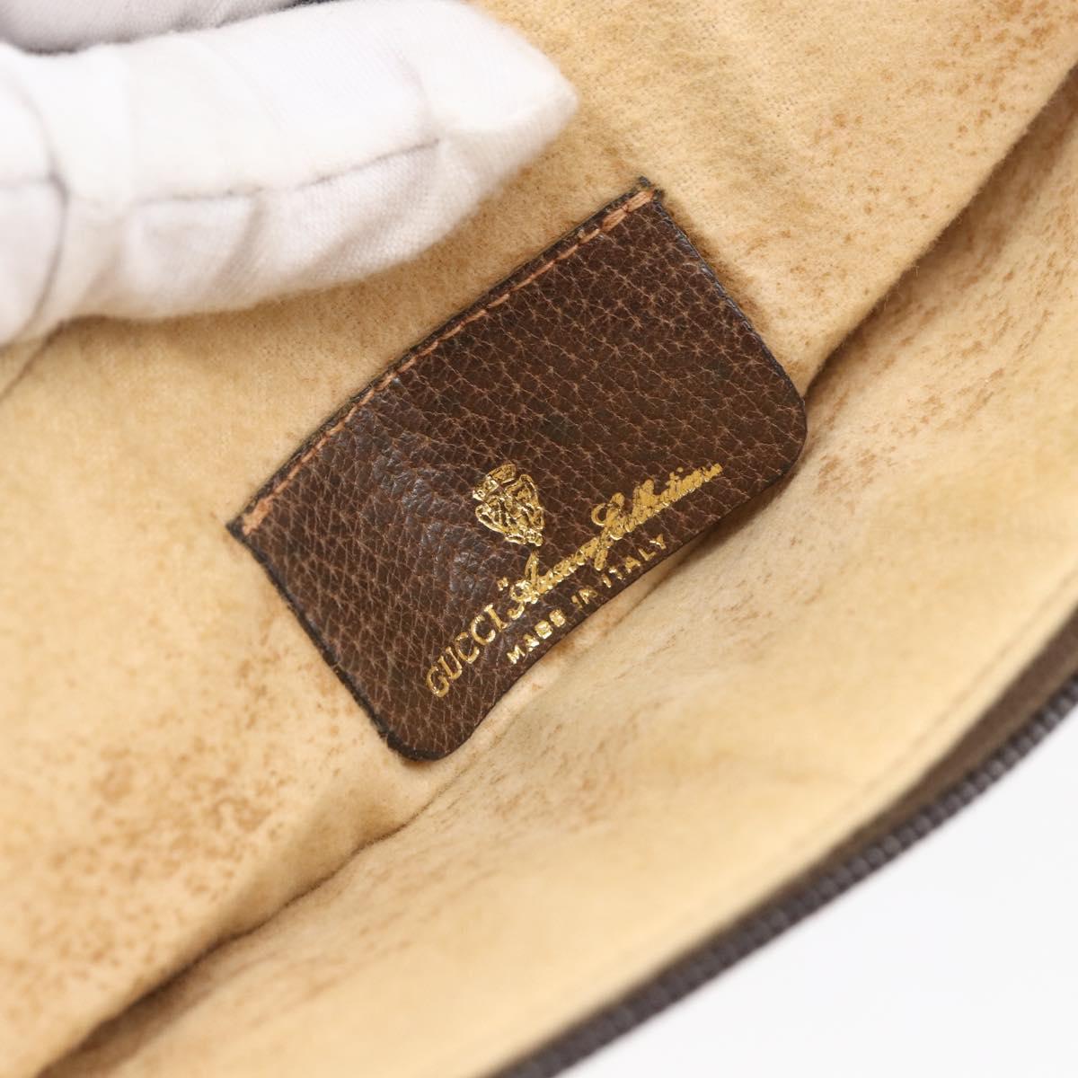 GUCCI GG Supreme Web Sherry Line Bag PVC Beige Gold Red 904 02 026 Auth ka287