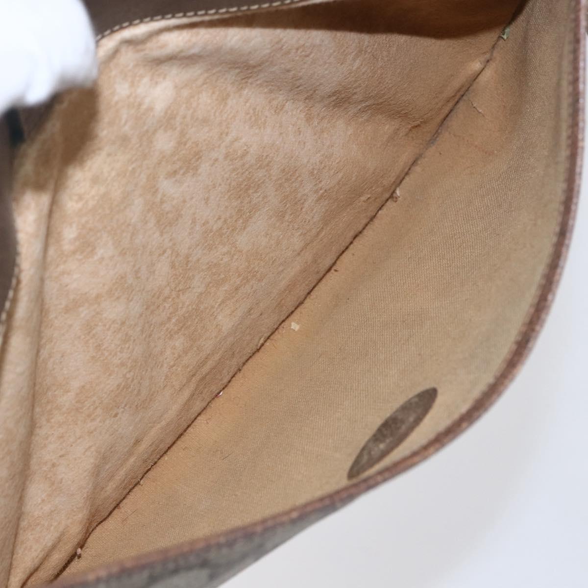 GUCCI GG Supreme Web Sherry Line Bag PVC Beige Gold Red 904 02 026 Auth ka287