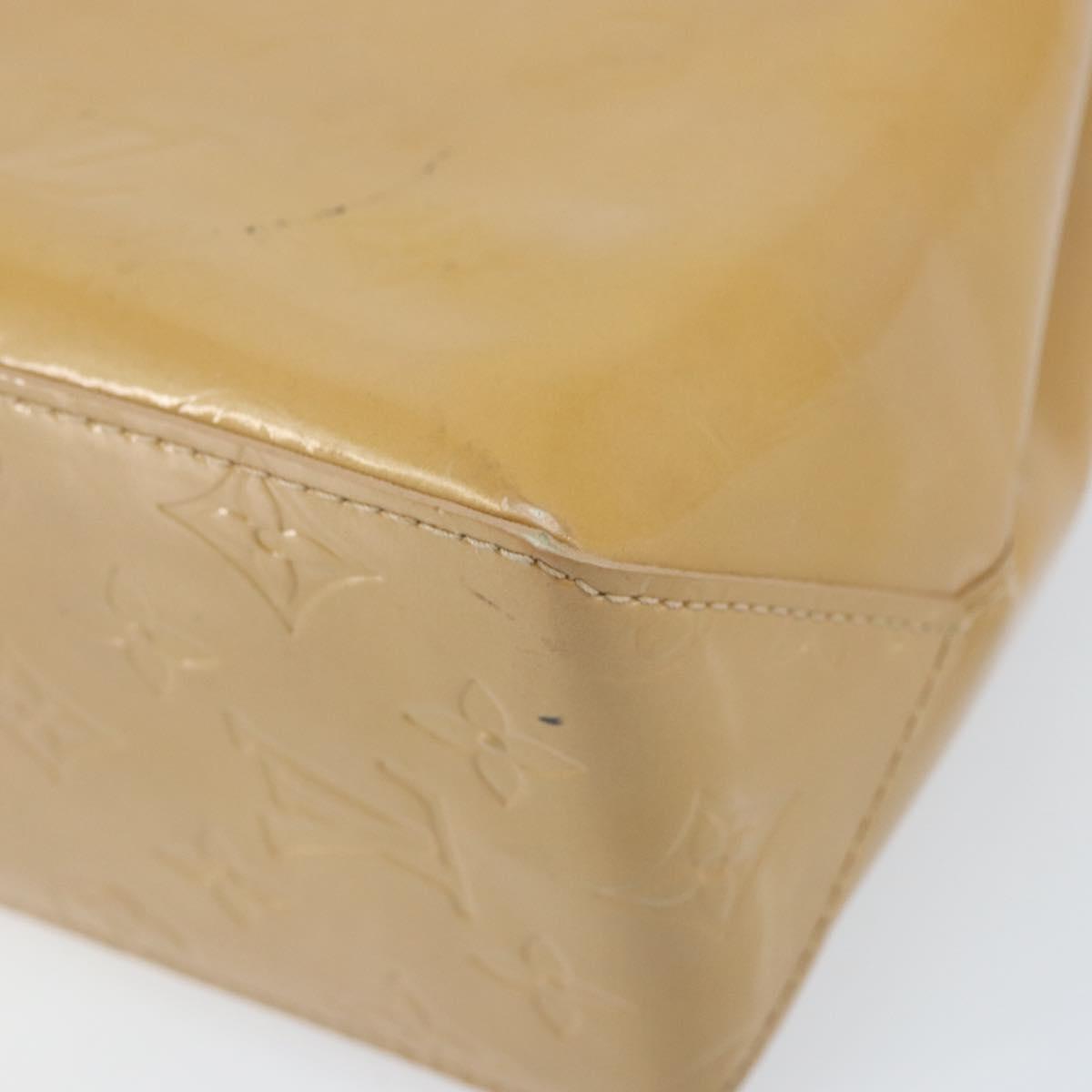 LOUIS VUITTON Monogram Vernis Reade PM Hand Bag Noisette M91334 LV Auth ka2870