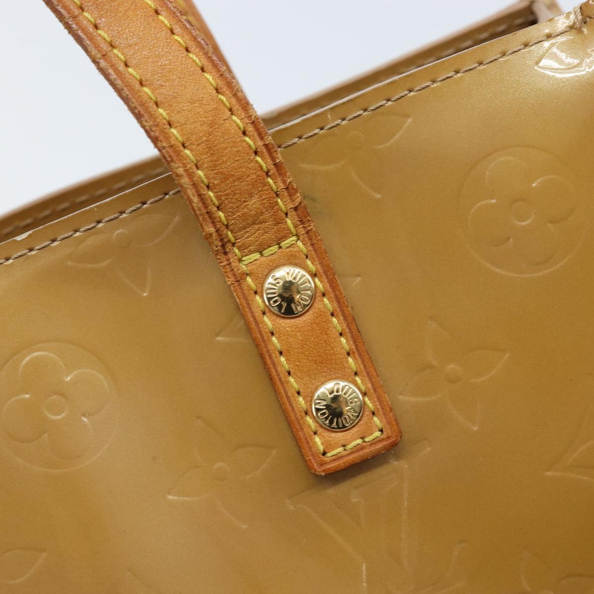 LOUIS VUITTON Monogram Vernis Reade PM Hand Bag Noisette M91334 LV Auth ka2870