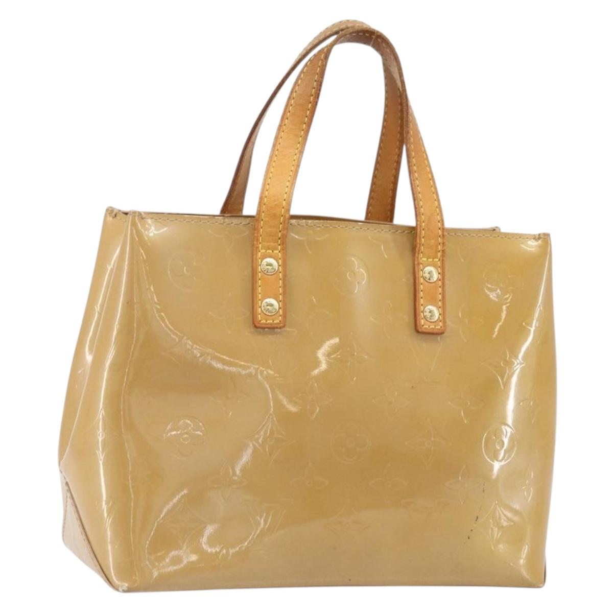 LOUIS VUITTON Monogram Vernis Reade PM Hand Bag Noisette M91334 LV Auth ka2870