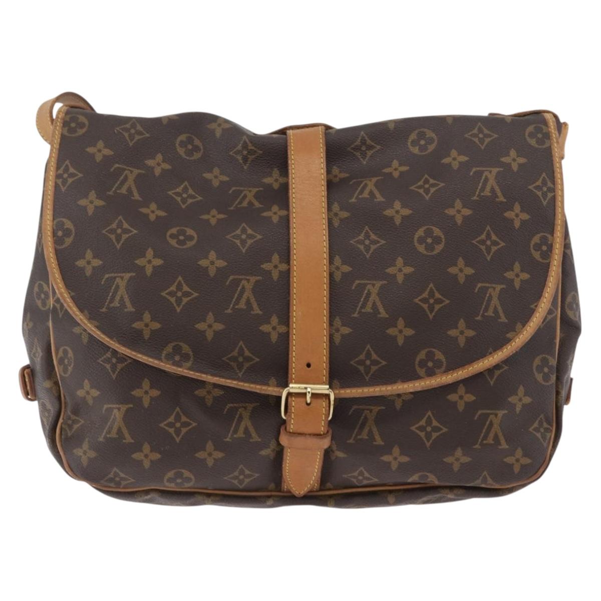 LOUIS VUITTON Monogram Saumur 35 Shoulder Bag M42254 LV Auth ka2872