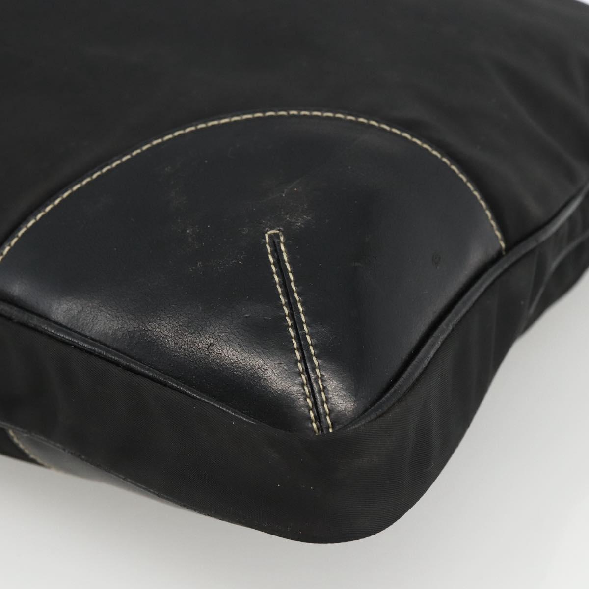 PRADA Hand Bag Nylon Black Silver Auth ka2874