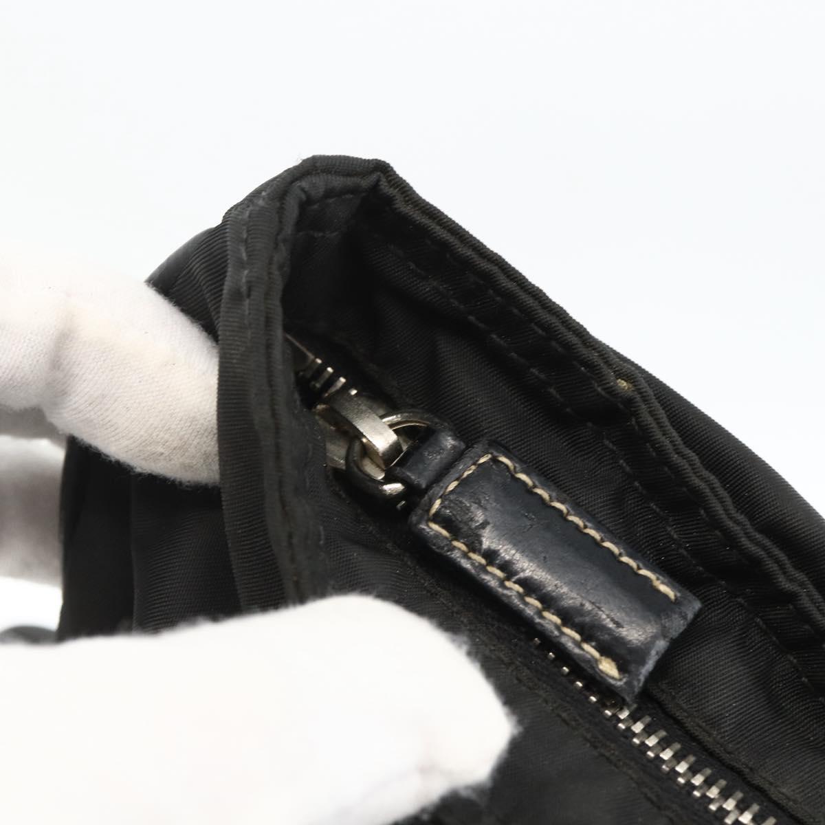 PRADA Hand Bag Nylon Black Silver Auth ka2874
