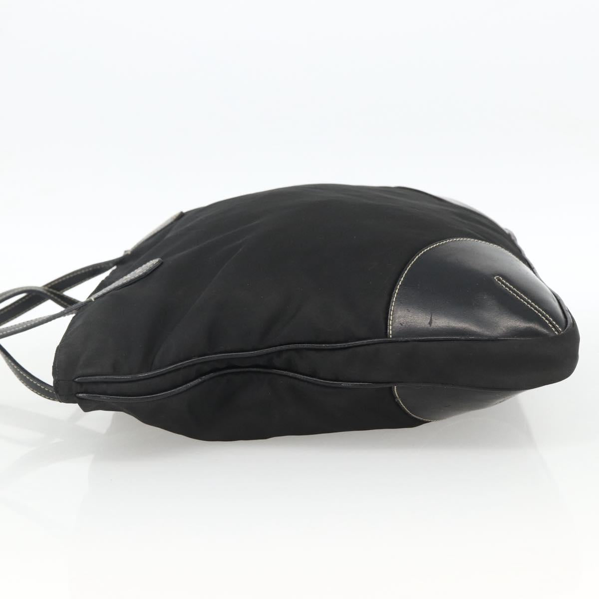 PRADA Hand Bag Nylon Black Silver Auth ka2874