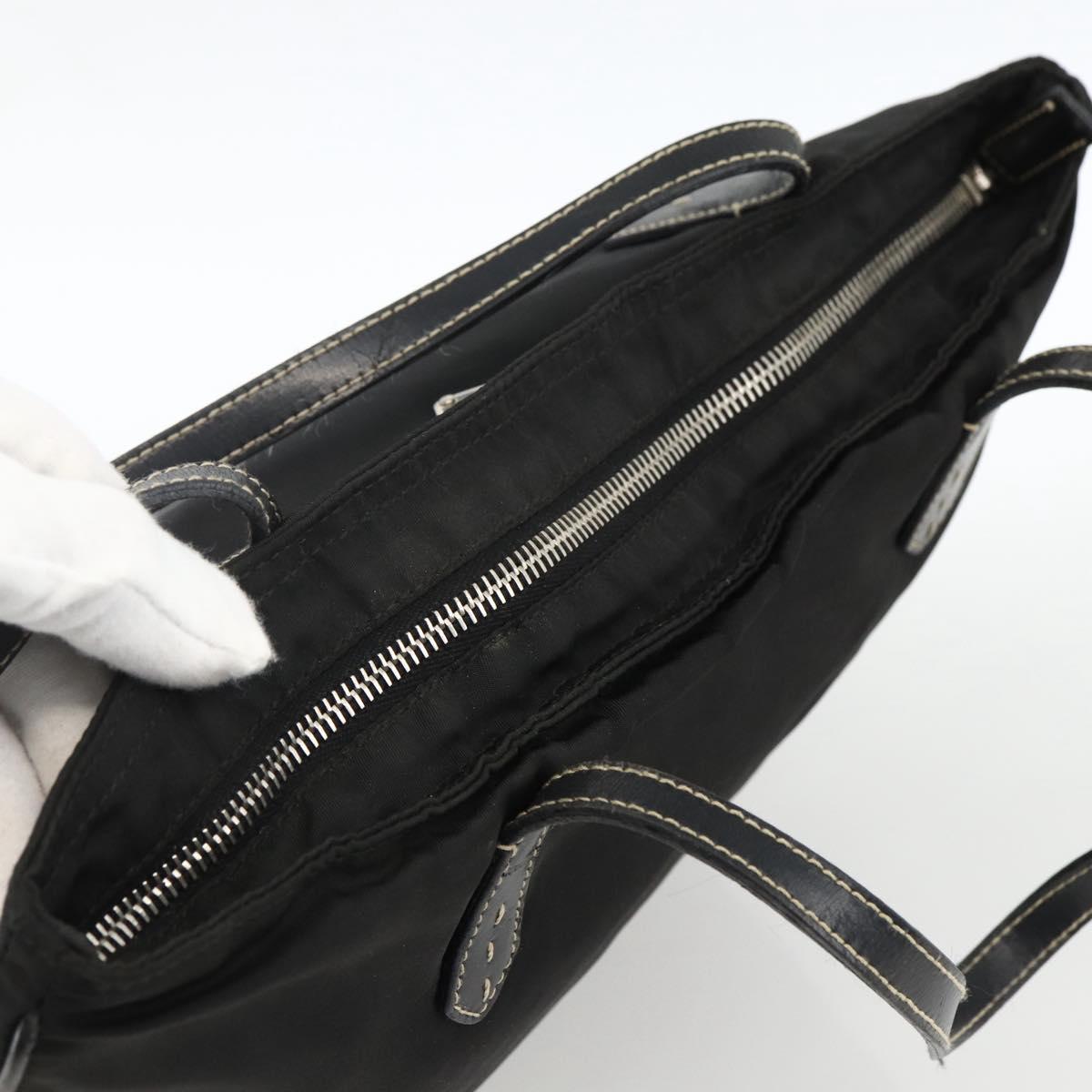 PRADA Hand Bag Nylon Black Silver Auth ka2874