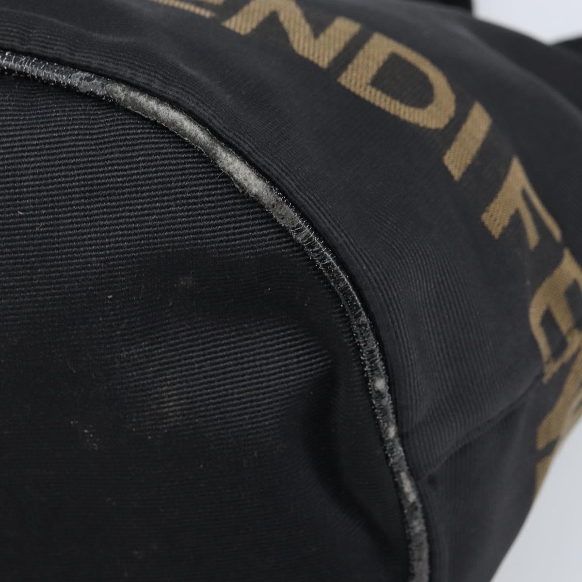 FENDI Tote Bag Canvas Black Auth ka2877