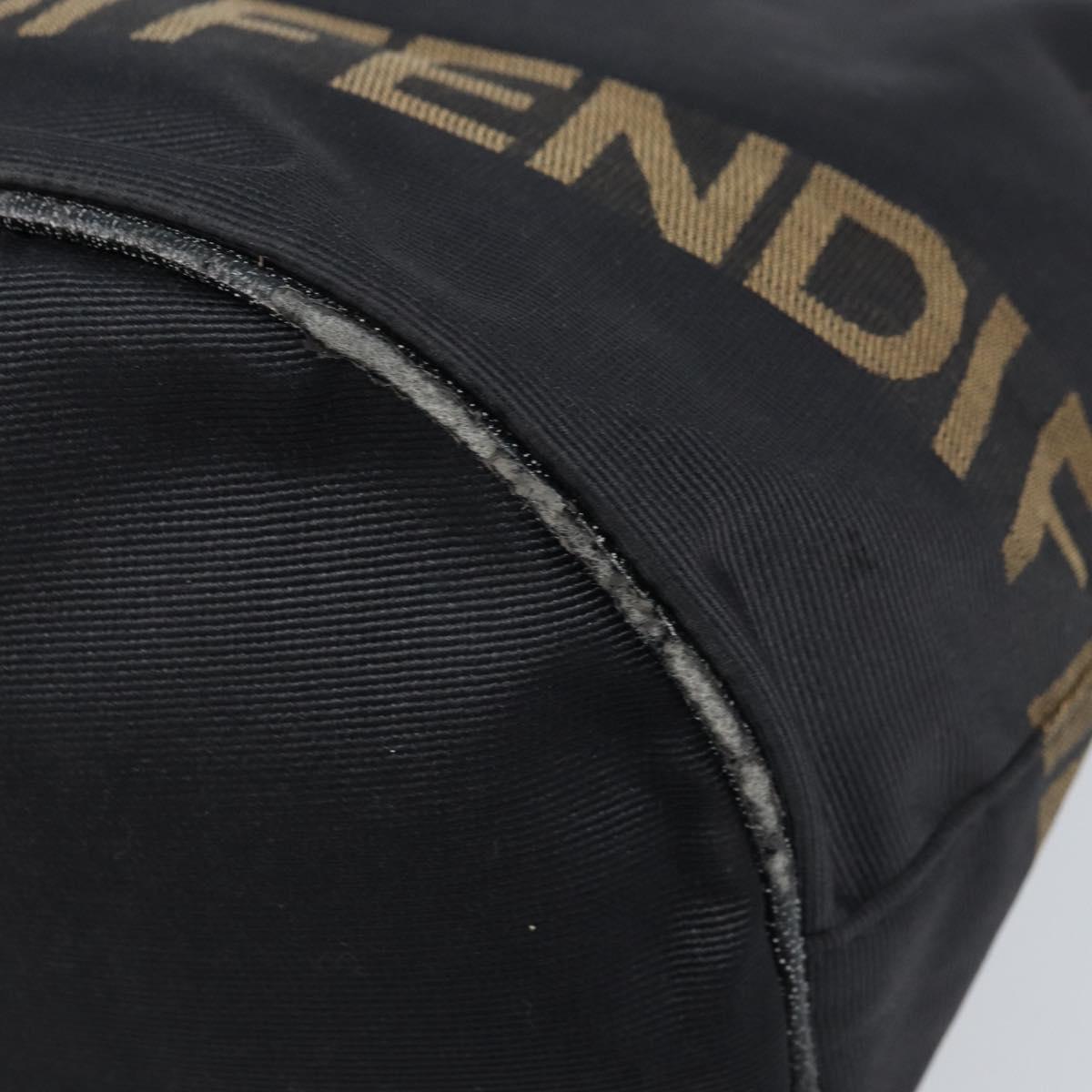 FENDI Tote Bag Canvas Black Auth ka2877