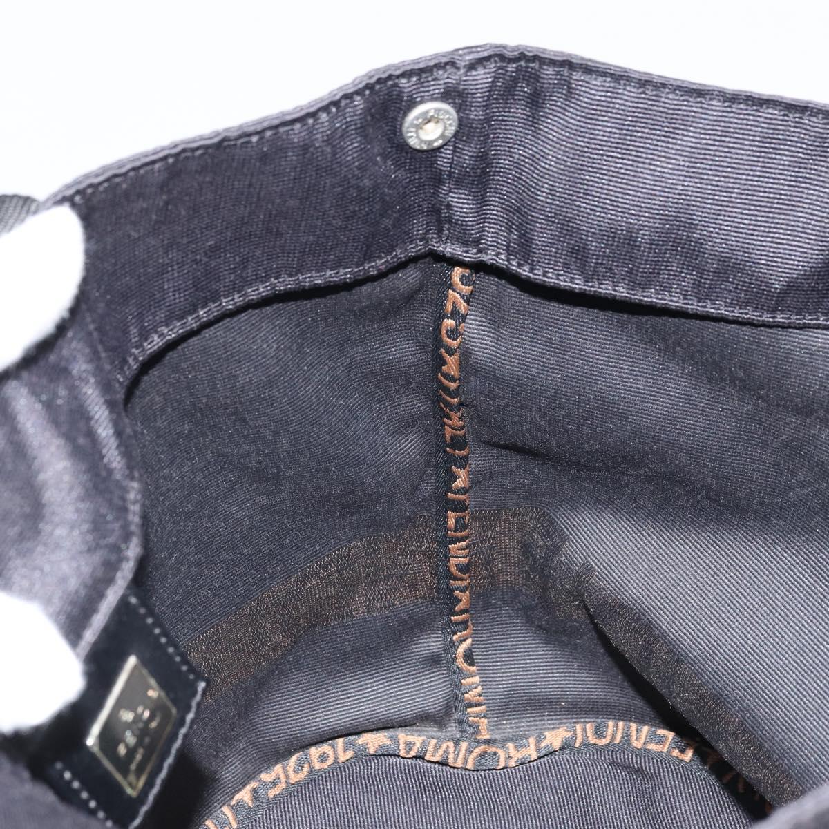 FENDI Tote Bag Canvas Black Auth ka2877