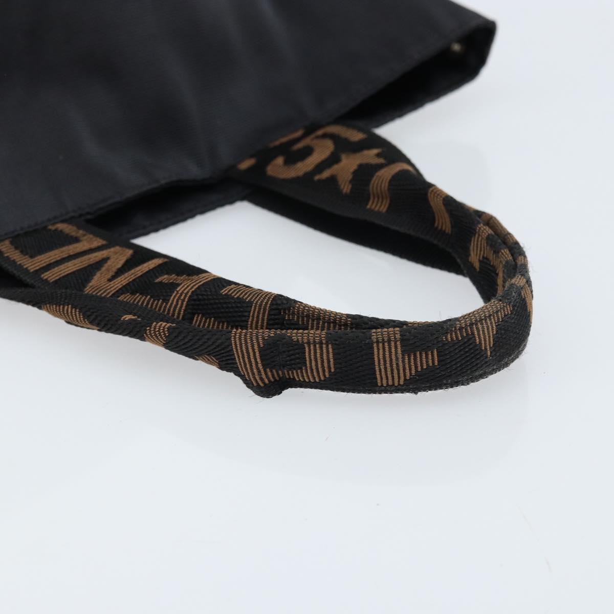 FENDI Tote Bag Canvas Black Auth ka2877
